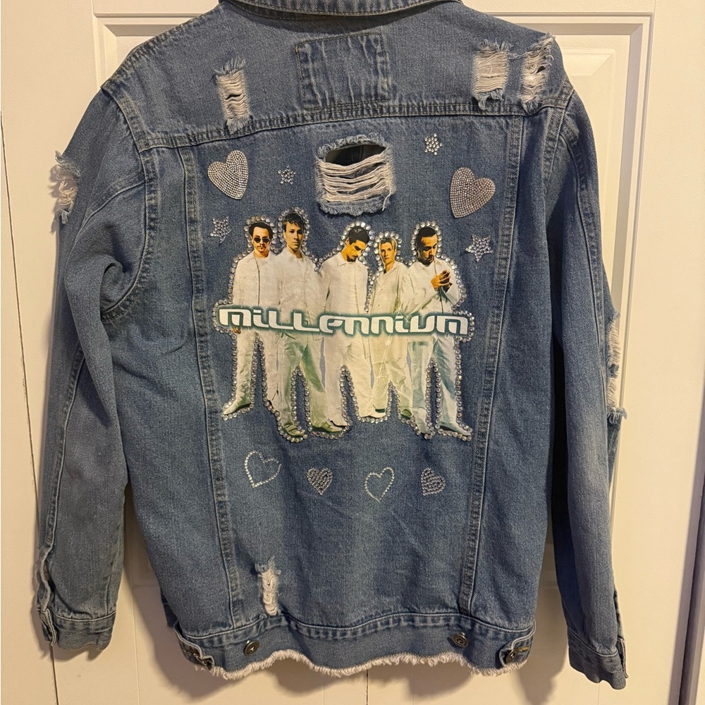Cavalini Blue Jean Jacket with Graphic Design